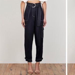 NWT Shona Joy Ellington Linen Cargo Pant